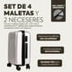 thumbnail image 2 of Set de 4 Maletas de Viaje Rígidas 20 y 18 Pulgadas con 2 Neceseres de 11 Pulgadas Equipaje Ligero con Ruedas 360 y Candado TSA Seraphiel, 2 of 6