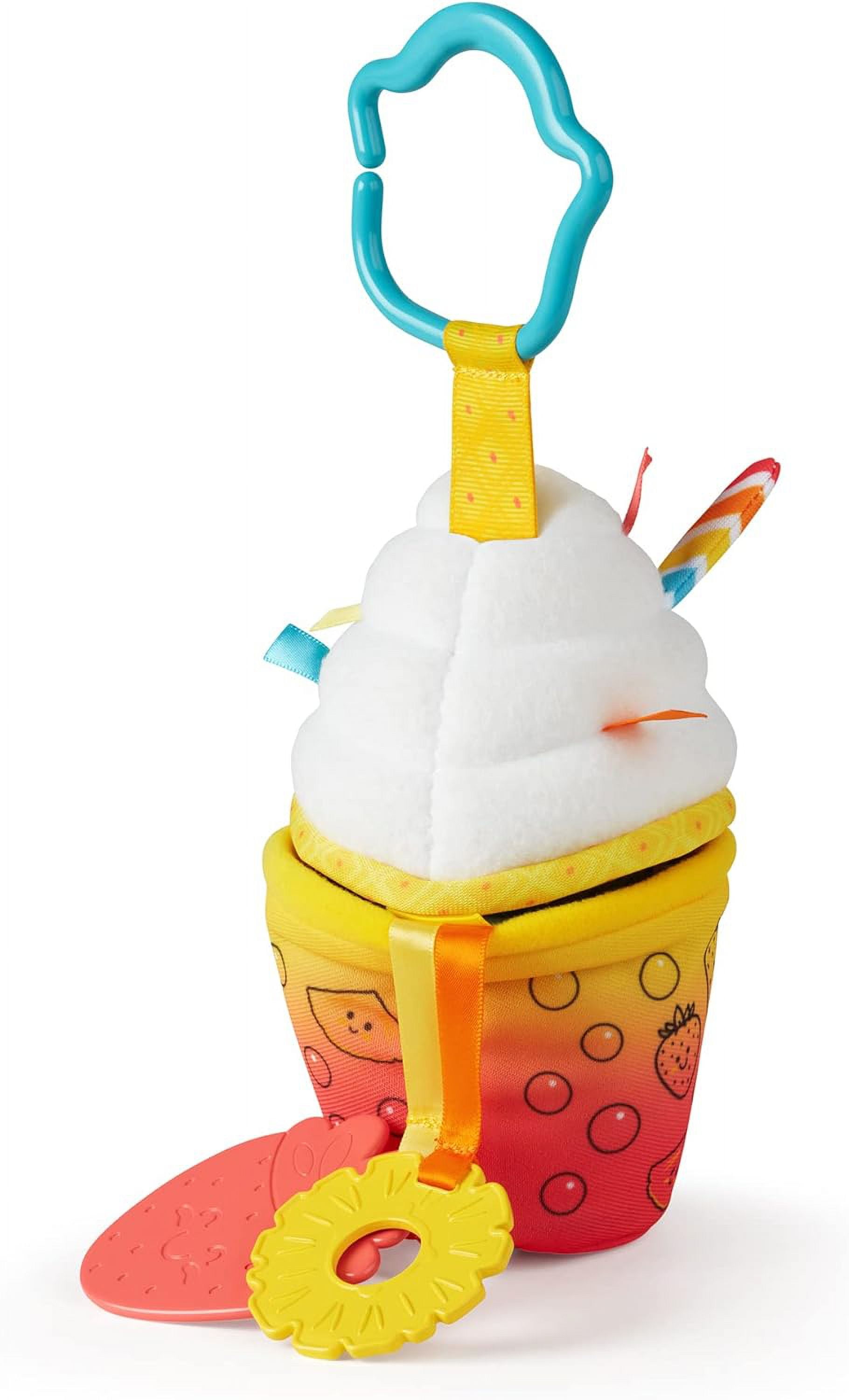 Melissa & Doug Multi-Sensory Bubble Tea Take-Along Clip-On Infant Toy