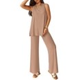 thumbnail image 1 of Conjunto Deportivo PRETTYGARDEN Mujer 2 Piezas Caqui XXL Corte Holgado, 1 of 8