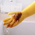 thumbnail image 4 of Thin Waterproof Latex Gloves for Dishwashing Cleaning Slip Resistant Multi Functional, with Non Slip Design, 4 of 7