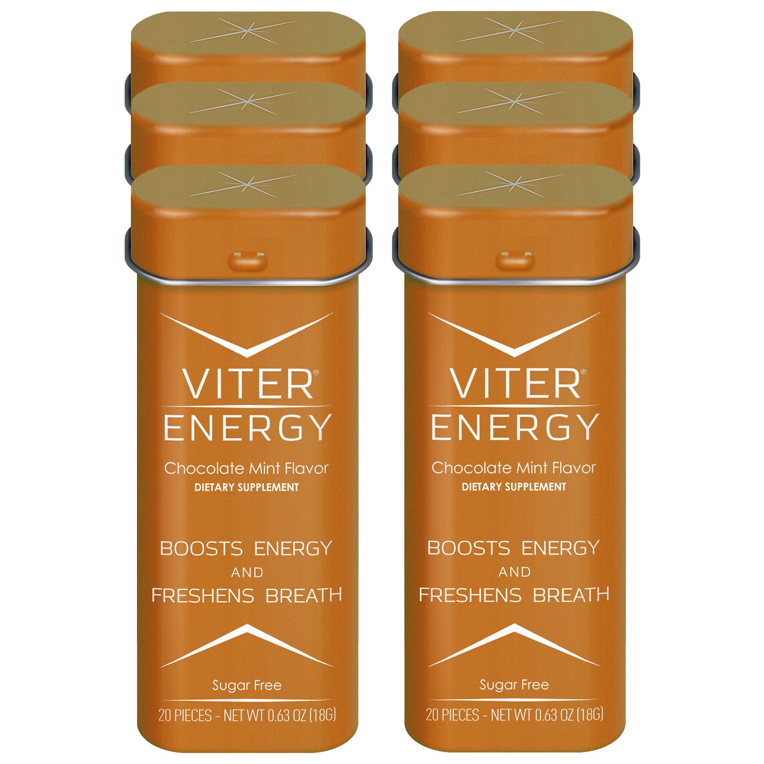 Viter Energy Chocolate Mint Caffeinated Mints 40mg Caffeine & B