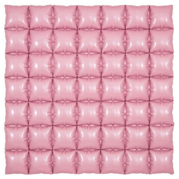 Oaktree Foil Mylar Pink Waffle Panel 36 in Decoration Balloon