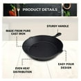Cast Iron Skillet, 10", Pre Seasoned Frying Pan, Small Cast Iron Pan