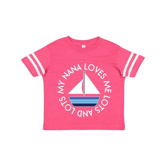 Inktastic My Nana Loves Me Sailboat Boys Boys Toddler T-Shirt