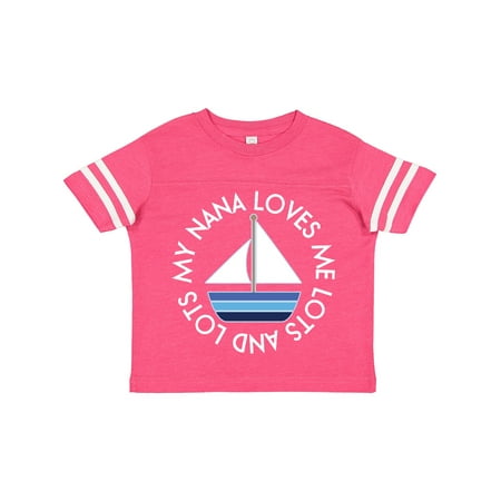 

Inktastic My Nana Loves Me Sailboat Boys Gift Toddler Boy Girl T-Shirt