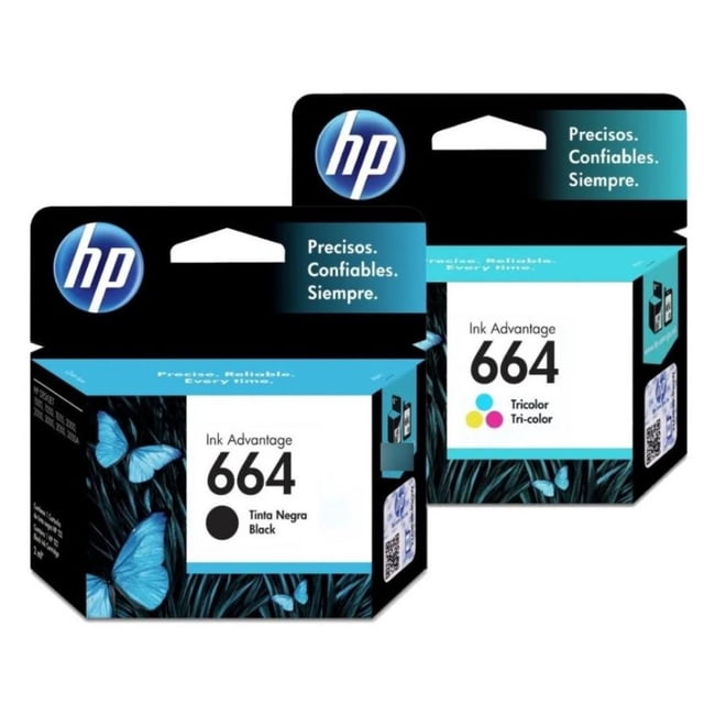 Kit Cartucho de Tinta HP 664 Negro y Tricolor HP 664