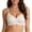 White, variant on Bra Women’s Seamless Wireless Comfort Everyday Full Coverage Push Up No Underwire Scalloped Edged Soft Bralettes for Daily Wear Brown M
