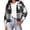 Black-1, variant on Flannel Jacket for Women Trendy Fleece Lined Button Down Plaid Shacket Long Sleeve Hooded Jackets Fall Winter Pocket Coat