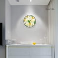 thumbnail image 3 of GZHJMY Pineapple with Flowers Pattern Wall Clock Silent Non Ticking 9.5 Inch Round Easy to Read for Home Office School Clock, 3 of 7