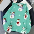 thumbnail image 2 of Elainilye Fashion Womens Long Sleeve Tops Christmas Sweatshirt Casual Spring Christmas Printed Long Sleeved Hoodie,Green, 2 of 3