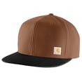 thumbnail image 1 of Gorra Carhartt Firm Duck de ala plana para hombre, color rojo, talla única, 1 of 2