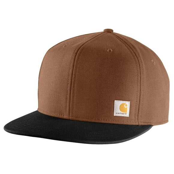 Gorra Carhartt Firm Duck de ala plana para hombre, color rojo, talla única