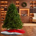 thumbnail image 4 of Red Grey Ombre Christmas Tree Skirt 36 Inches, Modern Abstract Art Geometric Moire Xmas Trees Skirt Mat Cover Decorations for Holiday Party Indoor Outdoor, 4 of 9