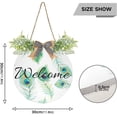 thumbnail image 3 of Peacock Feather Welcome Sign for Front Door, Round Sign Hanging Welcome Sign Welcome Wreath for Farmhouse Porch Door Home Decor, 3 of 7