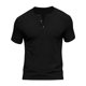 thumbnail image 4 of Usted Es Más Que una Prueba de Puntuación Estilo de Camisa Casual de Color Sólido Botón de Manga Corta Cuello Redondo Blusa, Hombre Casual de Manga Corta Botón Abajo Camisas Suéter, 4 of 6