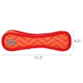 thumbnail image 3 of DuraForce Bone Red ZigZag Durable Woven Fiber Squeaky Dog Toy, 3 of 8