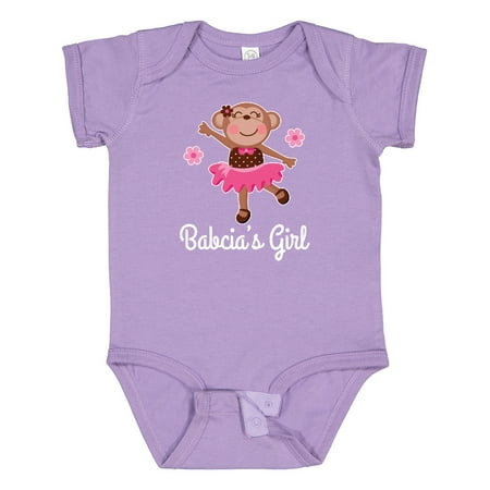 

Inktastic Babcias Girl Ballerina Monkey Gift Baby Girl Bodysuit