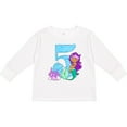 thumbnail image 3 of Inktastic Fifth Birthday Mermaid Girls Long Sleeve Toddler T-Shirt, 3 of 5