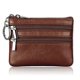 thumbnail image 5 of Monedero de cuero para mujer y hombre, tarjetero, cartera de mano con doble cremallera, bolso de cambio pequeño, 5 of 5