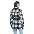 thumbnail image 6 of Sam & Libby Ladies Long Sleeve Faux Wool Plaid Shacket, 6 of 6
