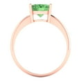 thumbnail image 4 of 2.5ct oval cut green Zircon 14k rose gold Bridal Wedding Engagement Promise Anniversary Ring for Women size 9.75, 4 of 7