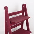 thumbnail image 3 of Milltown Merchants Distressed Ladder Shelf - Rustic Leaning Bookshelf - Raspberry, 3 of 4