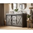 thumbnail image 3 of Elegant Kitchen and Bath Austin 54 inch Double Bathroom Vanity in Rustic Grey, 3 of 10