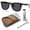 Polished Black Frame | Blue Lens, variant on RB4420 POLARIZED Square Shaped Sunglasses for Men & Women - Includes Official Rayban Eyewear Kit - Ideal Formal & Casual Wear Sunglasses - Dark Green Lens