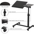 thumbnail image 4 of Mesita de noche sobre cama, soporte móvil para laptop, mesa inclinable con ruedas, mesa de bandeja ajustable de altura para laptop, cama, sofá, mesa auxiliar (negro), 4 of 4