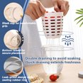 thumbnail image 3 of Drainable Salad Fruit Cups with Lid & Fork, 21.9 Oz Airtight Food Storage Overnight Oats Container Jars, Reusable Breakfast Yogurt Parfait Cups for Oatmeal Kitchen Office Camping (White), 3 of 7