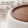 thumbnail image 2 of Gelloan 28" Round Storage Ottoman Coffee Table, Modern Boucle Ottoman with Lift-Off Lid and Solid Wood Legs for Living Room, Bedroom, Corners, Apartments,Boucle White, 2 of 7