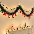 thumbnail image 4 of Christmas Garland Wool Felt Snowman Xmas Tree Santa Claus Banner Pom Pom Garland Bunting Christmas Decortations Clearance for Home Fireplace Windows Indoor Outdoor Christmas Decor, 4 of 6