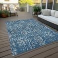 thumbnail image 6 of Addison Rugs Chantille Indoor/Outdoor Transitional Floral Blue Washable Rectangle Rug, 3' x 5', 6 of 6