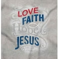 thumbnail image 2 of Love Faith Hope Christian Belief Women's Graphic T Shirt Tees Brisco Brands S, 2 of 6