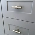 thumbnail image 3 of Alpine Hardware Solid Euro Style Bar Pull | 5Pack ~2 1/4" Length | Heavy Stainless Steel Banded T-Knob Pull with a Satin Nickel Finish | Cabinet Hardware, 3 of 3