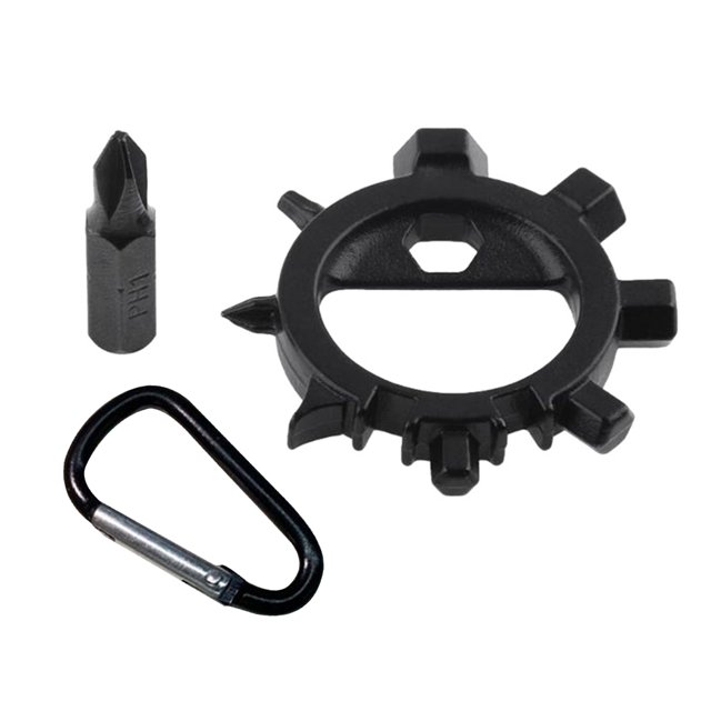 JShteea Destornillador Abrebotellas 12 en 1 Multiherramienta Reparación Acero Inoxidable (negro)