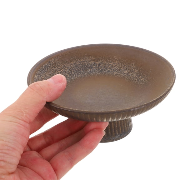 Topbathy Vintage Chocolate Ceramic Fruit Bowl for Home Decor and Multiple Uses