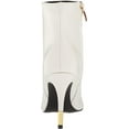 thumbnail image 3 of Nine West Bolana White Leather Pointed Toe Stiletto Heel Fashion Ankle Boots (White, 5), 3 of 6