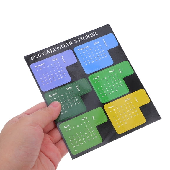 AURARMLET 8 Sets Multi-Color Monthly Planner Tabs Index Stickers for Notebooks, Journals, and Organizers