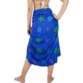 thumbnail image 3 of HAPPY BAY Women's Wraps Summer Long Pareos Vacation Skirt Bathing Suit Cover-Up Beach Dress Bikini Sarong Swimwear for Women One Size Star Fish, Blue, 3 of 5