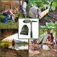 thumbnail image 5 of Herramienta de supervivencia compacta de grado militar con pico, azada, sierra y brújula para acampar, pescar, hacer jardinería y más Pala plegable multiusos, 5 of 5