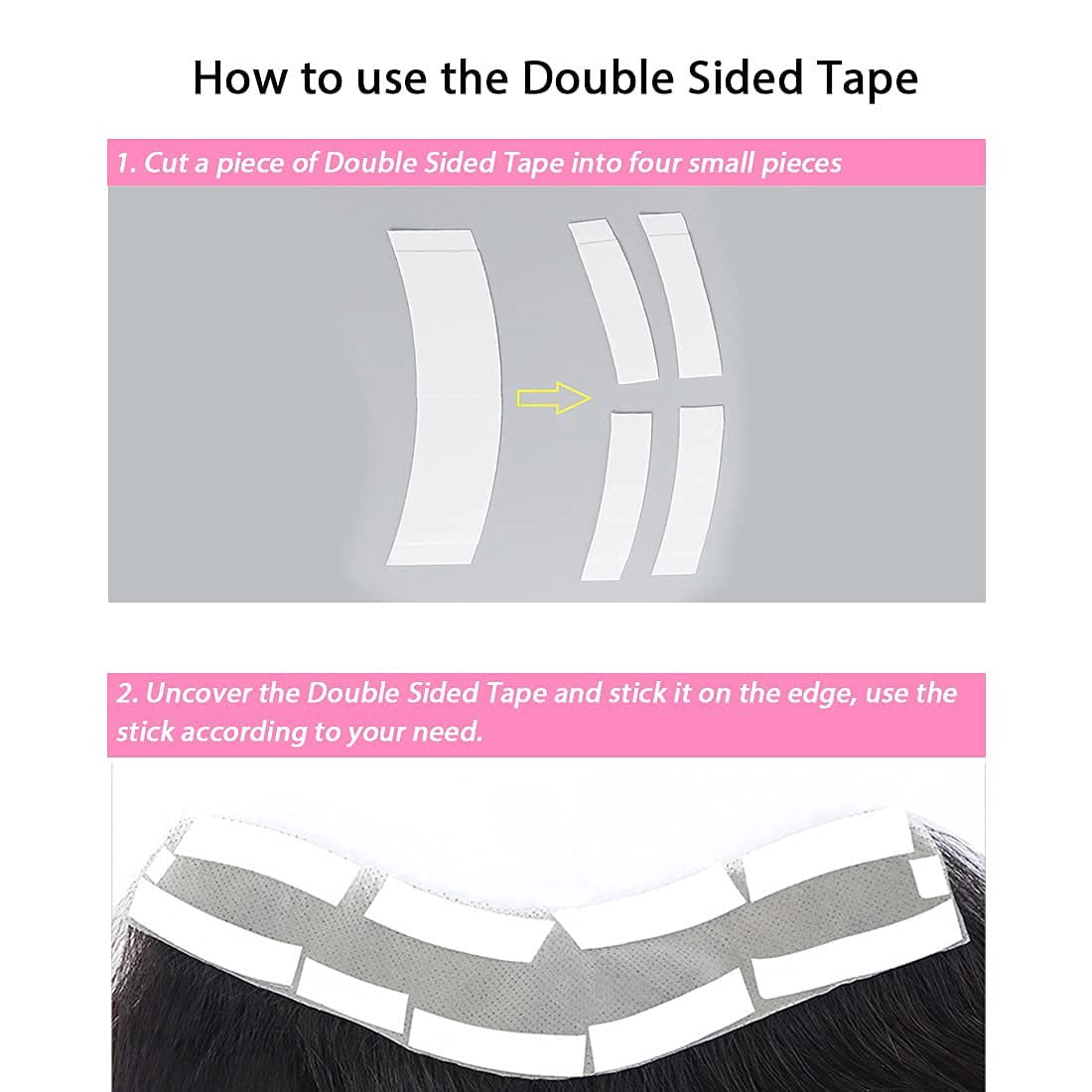 viviaBella Frontal Hairpiece for Women Natural Black Hair Extension Hairline Loss Straight Tape in Human Hair Toppers Replacement Toupee (0.78"x6.3" 6inch Length,Natural Black)