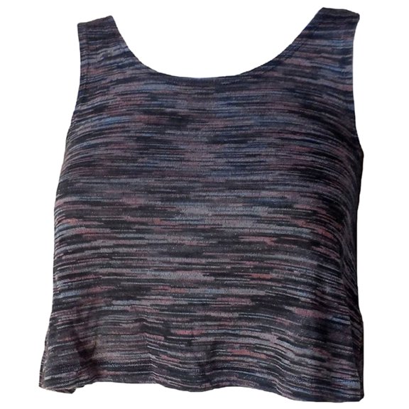 Mudd Big Girls Black Knit Swing Cropped Tank Top (Small 7-8)