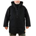 thumbnail image 1 of Men Thermal Windbreaker Jacket Winter Warm Hooded Wool Coat, 1 of 2