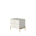thumbnail image 3 of Manhattan Comfort Jasper Engineered Wood Nightstands in Off White (Set of 2), 3 of 10