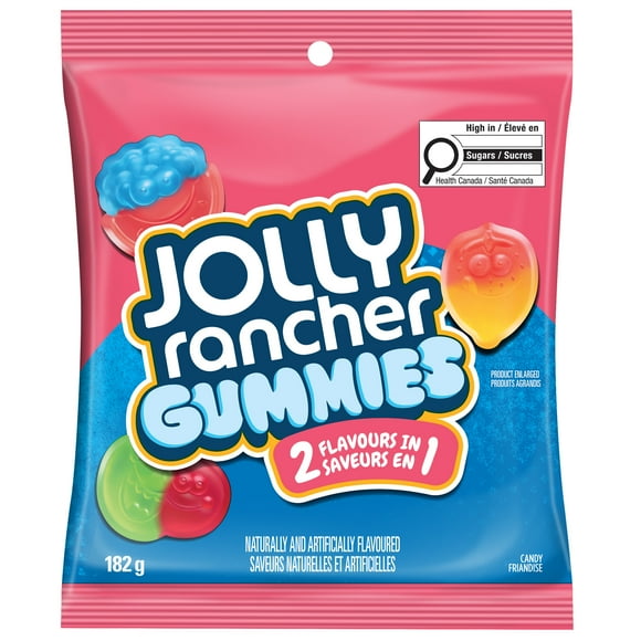JOLLY RANCHER Gummies 2-in-1 Original, Gummy Candy, 182g