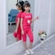 thumbnail image 4 of Hello Kitty-Camiseta de manga corta de algodón para niña, traje con pantalones cortos, Top de dibujos animados bonitos y pantalones cortos deportivos, conjunto de dos piezas, 4 of 4