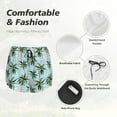 thumbnail image 6 of Lsque Flamingos And Palms Printed Women's Running Shorts with Liner Pockets,Elastic Quick Dry Workout Athletic Gym Yoga Shorts,Womens High Waist Shorts-, 6 of 9