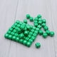 thumbnail image 2 of 100 dados de plástico de 6 caras de colores para juegos de karaoke, fiestas y bares - n° 15 (verde), 2 of 7