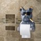 thumbnail image 5 of Soporte de papel higiénico de resina Macarena escultura de perro Estante de tejido montado en la pared gris, 5 of 8